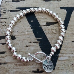 Image of Boho Silver Bead Bracelet