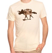 Image of "BoomBoxosaurus" Creme and Brown T-Shirt (Unisex)