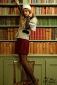 Image of Miss Patina "Sherlock Holmes" Style London girl Sleeve Cape (White check)