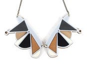 Image of Grey geometric collar necklace