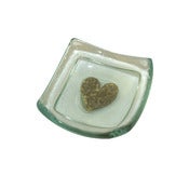 Image of Gold Heart Earring Dish (6cm)