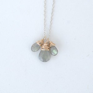 Image of Gold & Silver Mix~ LABRADORITE NECKLACE