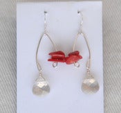Image of fish lure inspired swavorski crystal & red coral