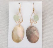 Image of fish lure inspired abalone shell & sea green in Gold