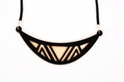 Image of Geometric navajo black necklace