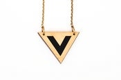 Image of Single birch triangle necklace