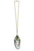 Image of Zenaide Triangle Cross and Crystal Necklace