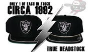 Image of Rare Los Angeles Raiders New Era Snapback Hat Cap Circa 1992 W/or W/O Rope
