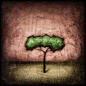 Image of 12x12" Panel Print - Horizon Series - Tree Free 1 Red/Brown