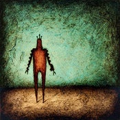 Image of 12x12" Panel Print - Horizon Series - RobotA 1 Green