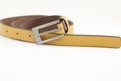 Image of Yellow 'Slim Jim' Leather Belt