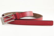 Image of Red 'Slim Jim' Leather Belt