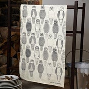 Image of Owls of the British Isles tea towel