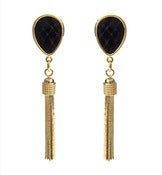 Image of Paige Earrings - Black Python