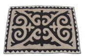 Image of 4'.5"*3'.1" shyrdak, dark brown and light brown (25)