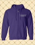 Image of Men's Custom Heru Silver Foil Zip-Up Hoodie