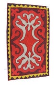 Image of 4'.6"*2'.6" shyrdak, burgandy, orange and yellow (36)