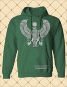 Image of Men's Custom Heru Silver Foil Pullover Hoodie