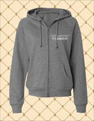 Image of Women's Custom Heru Silver Foil Zip-Up Hoodie