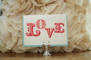 Image of "Love" Ornamental Type Card