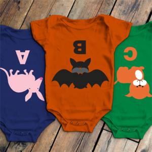 Image of A, B, C Onesie Set