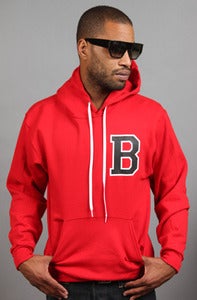 Image of Letterman B Hoodie Red