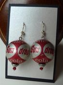 Image of Vintage soda pop top drop earrings - Sun Drop Cola (JE001)