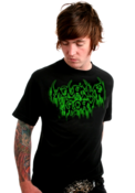 Image of 'Mourning Glory' Logo Tee Black/Green