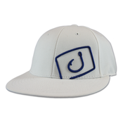 Image of Flatline Fitted Hat - White
