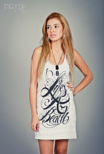 Image of Women's Life's A Beach - White Tankdress