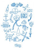 Image of 'TATS' T-shirt and tattoo set