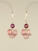 Image of Mystic Quartz, Freshwater Pearl, Sterling Silver Earrings - One-of-a-Kind (F760)