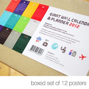 Image of Paperways 2012 Giant Calendar - free shipping