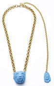 Image of Blue "Sky" Polar Bear necklace
