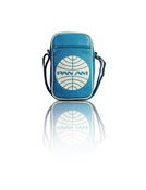 Image of PAN AM RETROBAG FAUX LEATHER TURQUOISE SMALL CABIN BAG