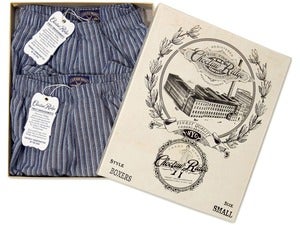 Image of Vintage Blue Stripe Boxers (2 Pack)
