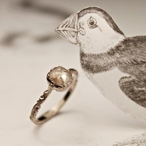 Image of for more 'Opaque Diamond' rings, please see our RUST Wedding ring online shop.