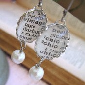 Image of Custom Vintage Dictionary Word Earrings