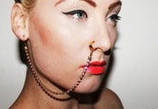 Image of Ear to Nose chain (Rhinestone)