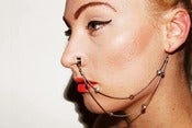 Image of Ear to Nose chain (Silver Flowers)