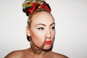 Image of Ear to Nose chain (Three Strand Gold Chain) 