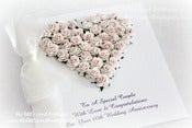 Image of 60th wedding anniversary paper roses card gift boxed