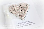 Image of 50th wedding anniversary paper roses heart card gift boxed