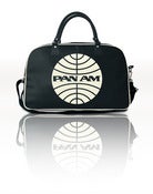 Image of PAN AM NAVY BLUE OVERNIGHT HOLDALL FAUX LEATHER