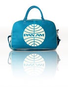 Image of PAN AM TURQUOISE OVERNIGHT HOLDALL FAUX LEATHER