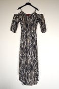 Image of AKIRA Black Label Chiffon Open Shoulder Maxi Dress
