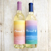 Image of Watercolor Ombre Wine Labels