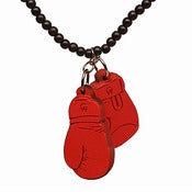 Image of GOOD WOOD - BOXING GLOVES NECKLACE