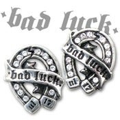 Image of Bad Luck Horseshoe Tattoo Earrings