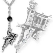 Image of Tattoo Gun Necklace w/ Swarovski Crystals- Ink n Iron!!!